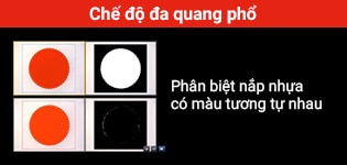 [Chế độ đa quang phổ]Phân biệt nắp nhựa có màu tương tự nhau